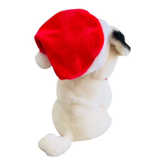 New Stuffed Animal Holiday Pug with Santa Hat - Picture 2 of 2